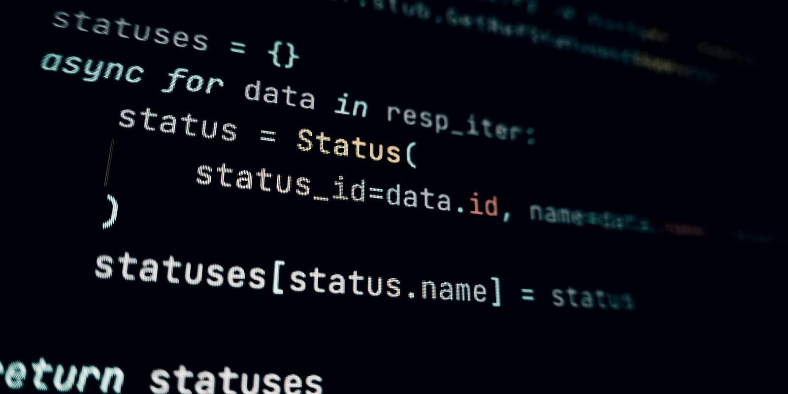 Code on a computer screen
